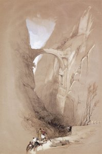 Der Triumphbogen, der die Schlucht nach Petra überquert, 1839