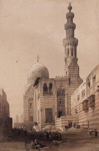 Grab von Sultan Qayt-bay im östlichen Friedhof oder Gräber der Kalifen, Kairo von David Roberts