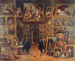 Erzherzog Leopold Wilhelm von Habsburg (1614-1662) in seiner Kunstgalerie in Brüssel von David Teniers the Younger