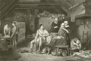 Alfred in der Hütte des Hirten von David Wilkie