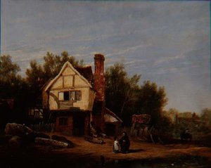 Landschaft mit Hütten