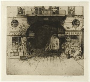 Restaurant Cavalier, Platte fünf aus dem Paris-Set von David Young Cameron