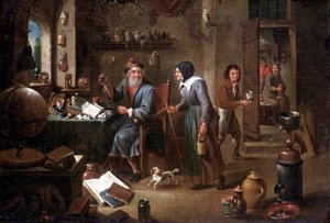 Das Büro des Alchemisten von David the Elder Teniers