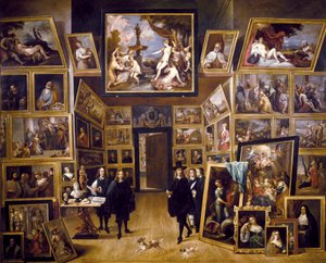 Erzherzog Leopold Wilhelm in seiner Gemäldegalerie, ca. 1647 von David Teniers the Younger