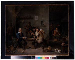 Figuren beim Glücksspiel in einer Taverne