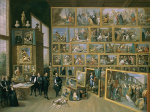 Der Erzherzog Leopold Wilhelm (1614-62) in seiner Gemäldegalerie in Brüssel von David Teniers the Younger