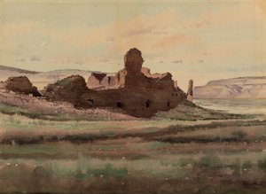 Pueblo Bonito Ruine, Chaco Canyon, New Mexico von De Lancey Gill