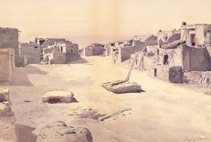 Straße im Pueblo von Oraibi, Tusayan, Arizona, 1888
