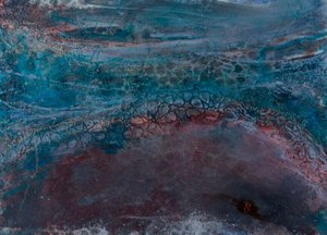Rissige Blaue Tiefen