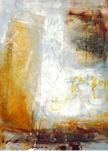 Goldene Abstrakte Schichten von Deb Chaney
