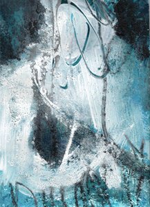 Nebeliges Blauabstrakt