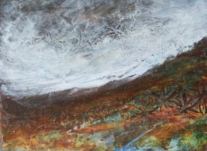 Stürmische Berglandschaft von Deb Chaney