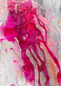 Lebendige pinke Geometrie von Deb Chaney
