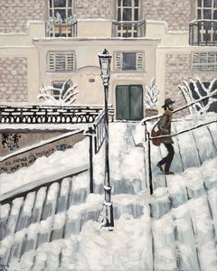 Schnee in Montmartre