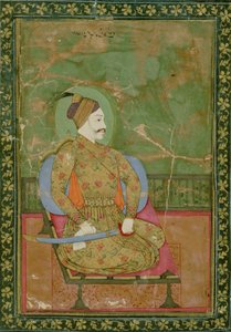 58.2025A Porträt von Sultan Abdullah Qutb Shah sitzend, Golconda, 1670 von Deccani School