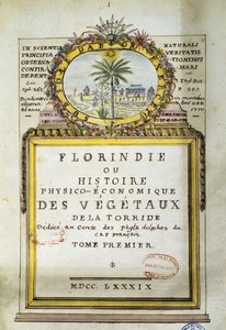 Frontispiz von Florindie ou Historie physico-economique des vegetaux de la Torride von Delahaye Delahaye