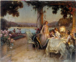 Am Abend auf der Terrasse von Delphin Enjolras