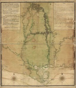 Karte eines Teils von Louisiana von Demarigny