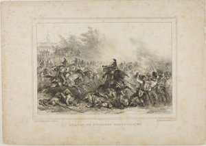 Angriff der republikanischen Husaren von Denis Auguste Marie Raffet