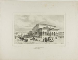 Kirche des heiligen Georg, Bukarest, Walachei, 13. Juli 1837 von Denis Auguste Marie Raffet