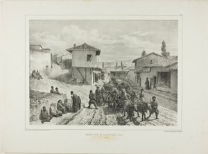 Die Hauptstraße von Baghtcheh-Saraï, Krim, 19. August 1837 von Denis Auguste Marie Raffet