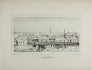Ansicht von Jassy vom Balkon des St. Petersburg Hotels, Moldawien, 19. Juli 1837 von Denis Auguste Marie Raffet