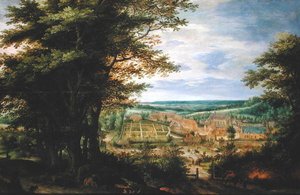 Die Abtei von La Cambre im Wald von Soignes, 1609