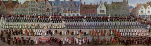 Der Ommegang in Brüssel am 31. Mai 1615: Prozession von Notre Dame de Sablon