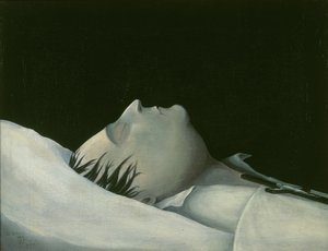 Napoleon auf seinem Sterbebett auf St. Helena, 1821