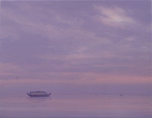 Fischerboot auf dem Vembanad-See, Kerala