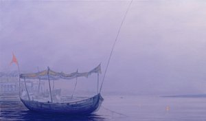 Gebetskerzen am Ganges