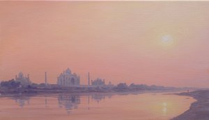 Sonnenuntergang am Yamuna