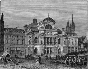 Außenansicht des Grand Théâtre von Angers, fertiggestellt 1871 nach den Plänen des Architekten Lucien Botrel. Maine et Loire (49) von Deroy (after)