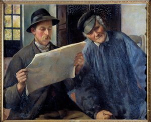 Zeitungslesung von Desire Lubin