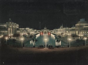 Beleuchteter Grand Court, Trans-Mississippi-Ausstellung, 1898 von Detroit Photographic Co.