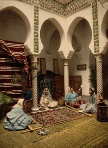 Maurische Frauen machen arabische Teppiche, Algier, Algerien, ca. 1899 von Detroit Photographic Co.