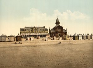 Strand und Kasino, Calais, Frankreich, ca. 1900