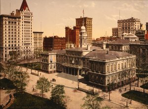 Rathaus, New York City, USA, um 1900 von Detroit Publishing Co.