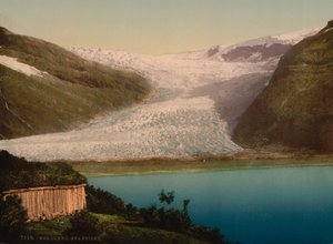 Gletscher, Svartisen, Norwegen, Photochromdruck, um 1900