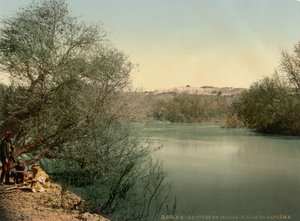 Ort der Taufe, Fluss Jordan, Heiliges Land, um 1890-1900