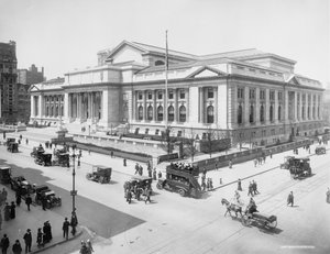 Öffentliche Bibliothek, New York City, USA, ca. 1915