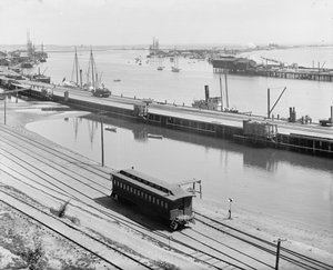 Der Hafen, San Pedro, Kalifornien, ca. 1880-99 von Detroit Publishing Co.