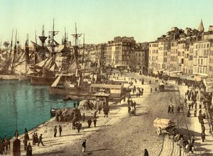 Alter Hafen (Vieux-Port), Marseille, Frankreich, um 1890-1900