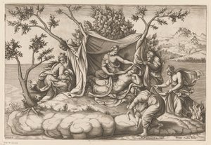 Leto nach der Geburt von Apollo und Diana