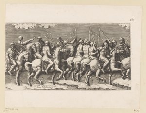 Parade bewaffneter Reiter (Mittelteil)