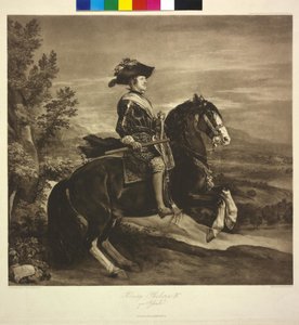 König Philipp IV. zu Pferd von Diego Rodriguez de Silva y Velazquez