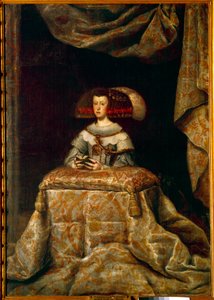 Porträt von Marianne von Österreich (1631-1696) im Gebet. Gemälde von Diego Velasquez (1599-1660)