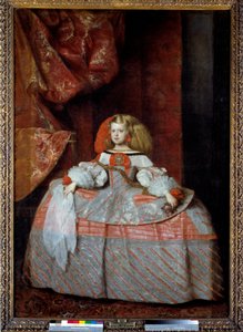 Porträt der Infantin Margarita von Österreich (1651-1673), Tochter von Philipp IV. Gemälde von Diego Velázquez (1599-1660), ca. 1659. Dim. 2,12x1,47m. Madrid, Prado Museum von Diego Velázquez