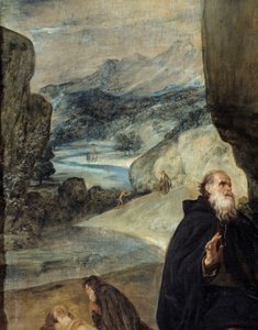 Heiliger Antonius und Heiliger Paulus Eremit (Detail)