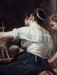 Die Spinnerinnen oder die Arachne-Fabel (Detail) von Diego Velázquez